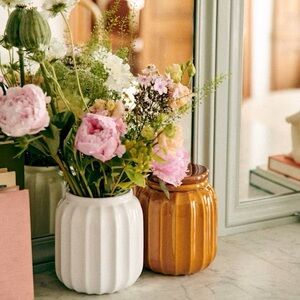 Sezane La Traviatta Ceramic Canister. White